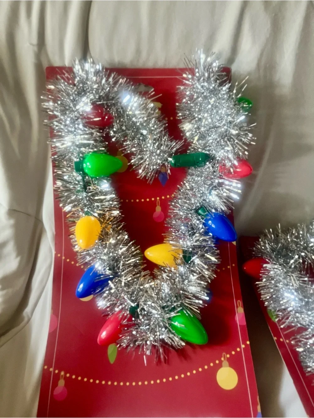 Christmas Tinsel Light-Up Necklace Bundle